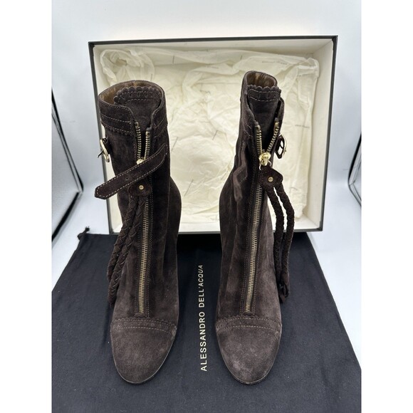 Alessandro Dell'Acqua Squonk Marron Suede Boots - Made in Italy! - Picture 3 of 9